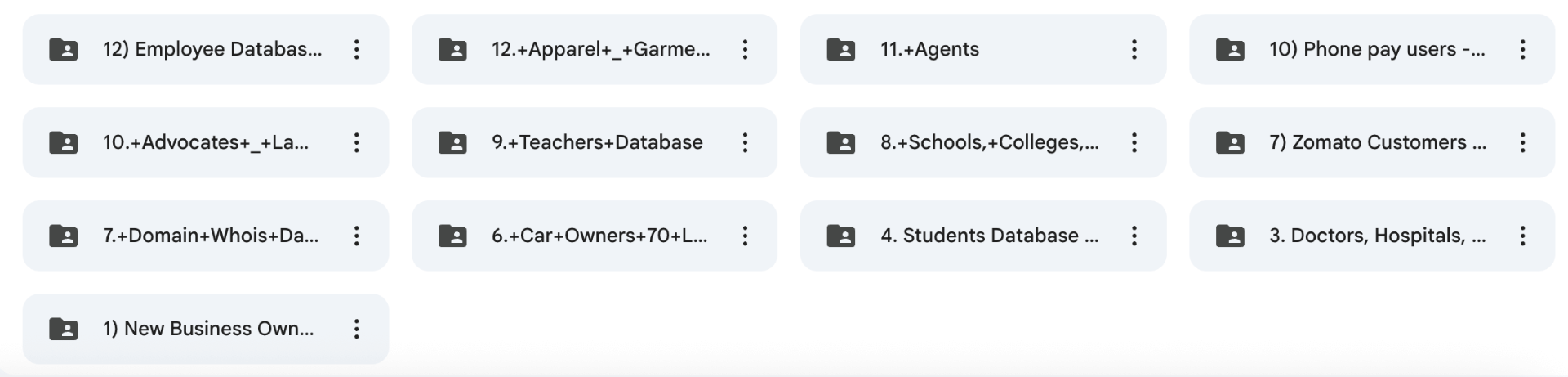 12 → 1 · Employees, Teachers, Doctors…